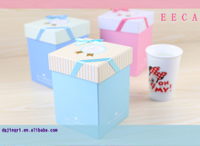 Square Gift Box Handmade Custom Tea Cup Packaging Storage Box /wine Glass Gift Box Made in Dongguan