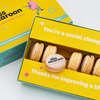 Custom Logo Luxury Square Paper Macaron Chocolate Truffle Gift Packaging Box for Birthday Wholesale