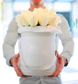 Event planning decoration white round box for flowers/flower box/wedding box/Cylindrical flower box in EECA Packaging