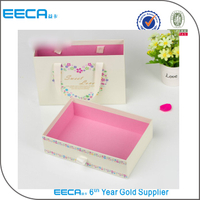 Fashion drawer gift box packaging handle box/Sweet drawer box with ribbon wholesale in EECA China