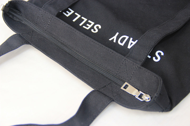 Pure black bag / black canvas bag / linen bag/tote bag/cotton tote bag in EECA