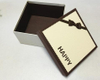 Fancy Brown Square Handmade High Quality Gift Packaging Cardboard Box with Ribbon in China