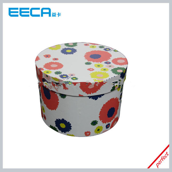 2017 Cylindrical flower box Colorful paper printed cardboard round box packaging in China