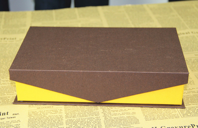 Hot sale foldable gift box/packaing paper box/yellow folding Paper box for belt made in EECA China