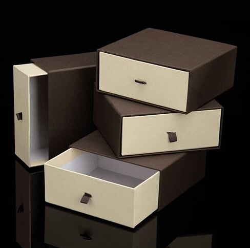 Custom logo printed paper drawer box/brown drawer box/cup drawer box in EECA