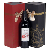 Luxury Handmade Custom Single Cardboard Magnet Wine Packaging Box With Ribbon Good Box Wine/wine Crate