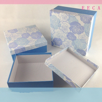 2017 Recycled Paper Gift Packaging Box/Cosmetic Package Box/Square box for flowers packaging made in China