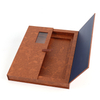 Personalized Portable Folding Pu Leather Certificate Frame Shadow Gift Box Foldable Photo Frame Packaging Box 10x12cm