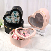 Heart Shaped Soap Gift Packaging Box for Flower/gift Box Printing with PVC/heart Flower Boxes