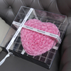 Luxury Transparent Square Acrylic Decorative Flower Soap Rose Bouquet Packaging Box Clear Flower Gift Display Boxes