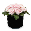 New design luxury black velvet diamond flower gift packaging box with custom logo Caja De Flores Para Rosas for Valentine's Day