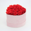 Luxury Custom Logo Light Pink Heart Shape Paper Rose Flower Bouquet Gift Packaging Box for Valentine's Day