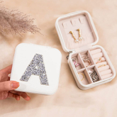 Factory Customized Mirror Storage Box 26 Printed Letters Portable Jewelry Travel Boxes Earrings Ring Boxes