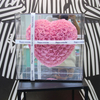 Luxury Transparent Square Acrylic Decorative Flower Soap Rose Bouquet Packaging Box Clear Flower Gift Display Boxes