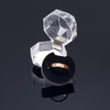 New Style Small Transparent Acrylic Flip Cover Hexagonal Ring Jewelry Storage Box with Foam Insert