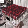 New Transparent Square Acrylic Valentine's Day Wedding Rose Eternal Flower Storage Box Factory Direct Sales