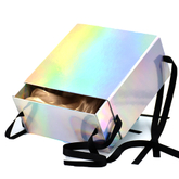 New Style Paper Foldable Drawer Style Folding Clothing Wig Cosmetic Gift Packaging Box with Satin Insert