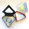 Heart Shaped Custom Private Label Glitter Paper Eyelash Packaging Box Magnetic Closure with Clear Window