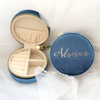 Custom Small Ring Earring Necklace gift box Jewellery Case velvet mini Travel jewelry storage Box Leather Jewelry Organizer