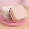 New Portable PU Leather Travel Ring Earrings Necklace Jewelry Storage Organizer Box with Zipper