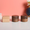 Creative Wooden Round Wedding Ring Storage Box Small Solid Wood Proposal Ring Jewelry Packaging Box Wholesale