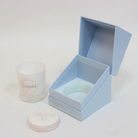 Custom Design Kraft Embossed White Cube Candle Box with Lid Packaging Candle Luxury Boxes Rigid Square Candle Jar Packaging Box