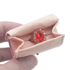 New Mini Portable Snap Closure Velvet Jewelry Bag Shape Wedding Earring Ring Packing Box with Foam Insert