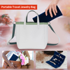 Portable Foldable Jewelry Roll Travel Jewelry Storage Organizer Bag for Women GirlsRings Earrings Necklace Bracelet