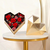 New Fancy Diamond Heart Shaped Paper Rose Flowers Handheld Gift Box Floral Arrangement Gift Packaging Box