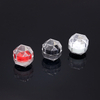 New Style Small Transparent Acrylic Flip Cover Hexagonal Ring Jewelry Storage Box with Foam Insert